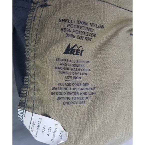 REI Adventures Pants Men's 36x32 Gray Cargo UPF 50+ Nylon Travel Hiking Outdoor - Picture 15 of 16